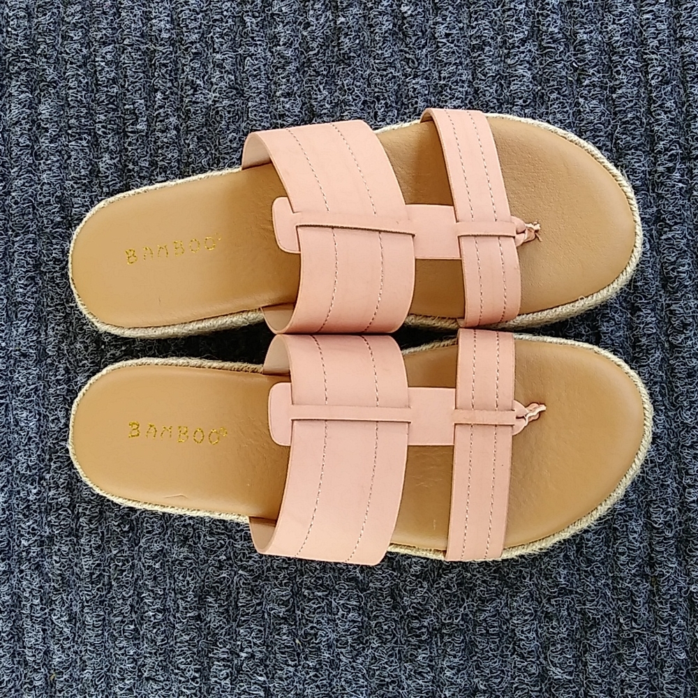 New Slip On Blush Color Sandals